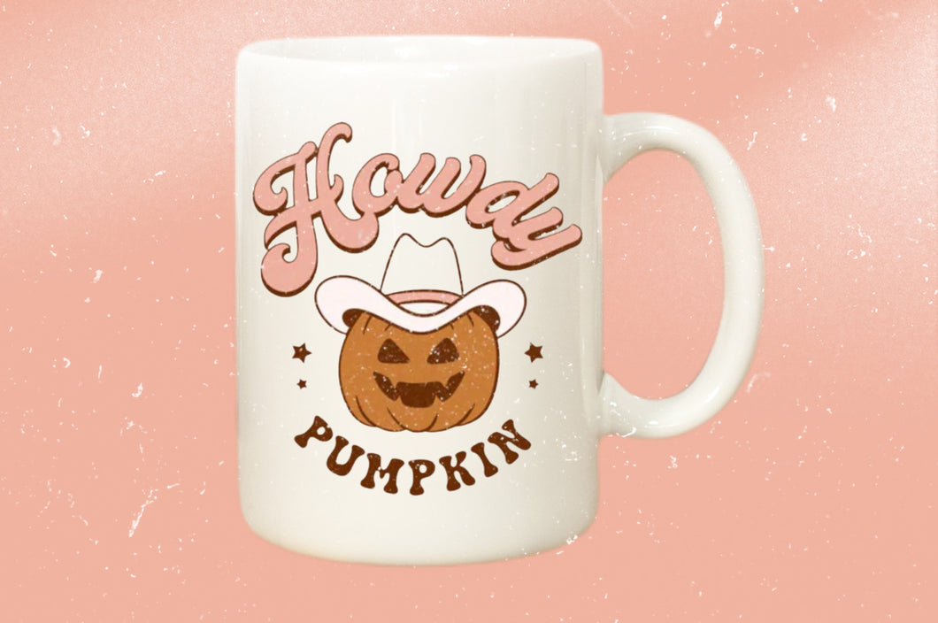 Howdy Pumpkin mug/tumbler